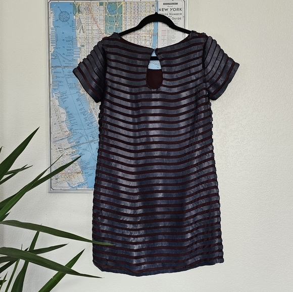 French Connection Satellite Brights Sequin Striped Nightout Cocktail Mini Dress - Picture 10 of 13